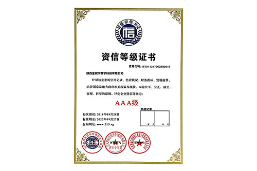 资信等级证书